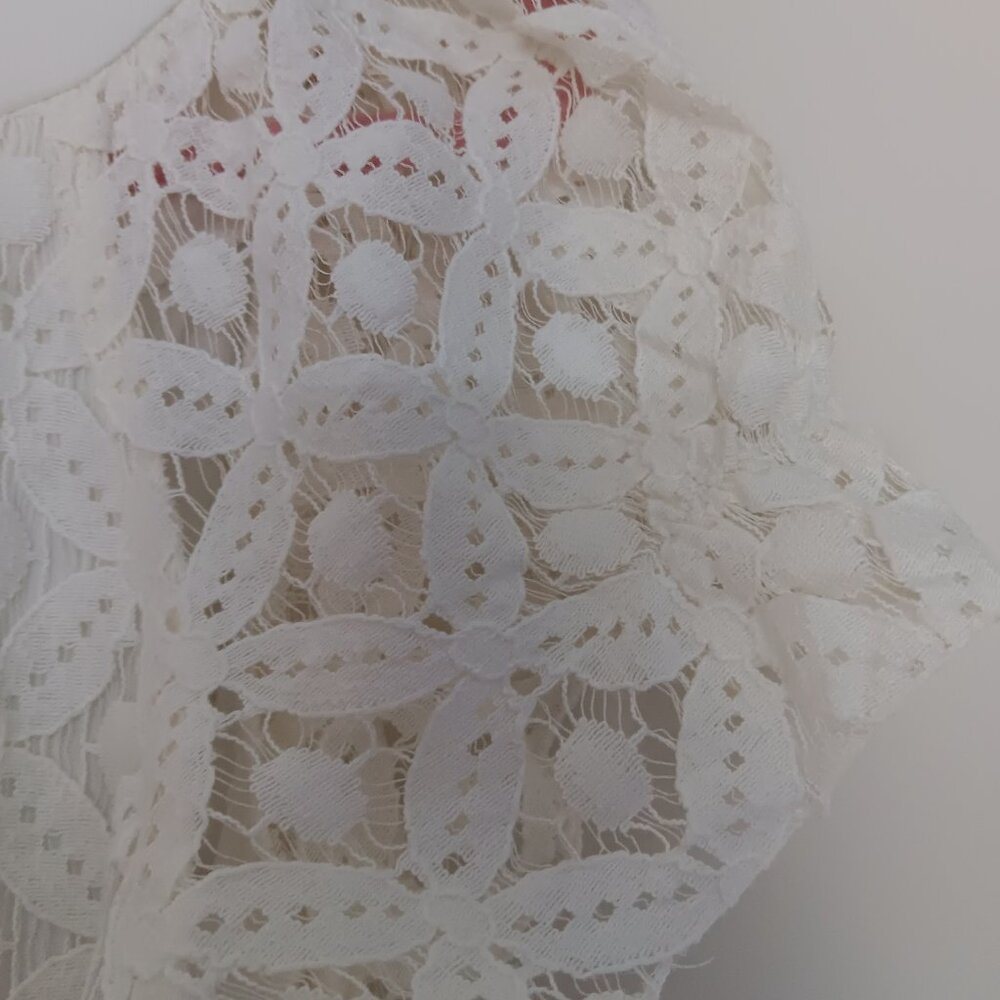 Dress Barn‎ Women's White Lace Dress Size 16 Cottagecore Boho - Picture 6 of 6